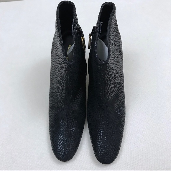 Colin Stuart heeled black snake skin booties - Picture 2 of 7